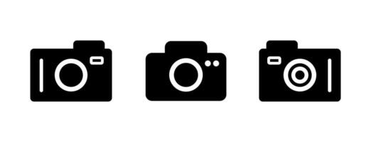 Camera Icon. Glyph Style Camera Fill Icon Vector Illustration