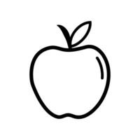 Apple Icon. Lineal Style Apple Outline Icon Vector Illustration