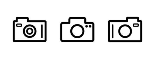 Camera Icon. Lineal Style Camera Outline Icon Vector Illustration