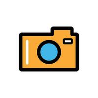 Camera Icon Vector Illustration. Camera Lineal Color Icon