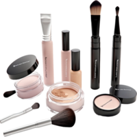 cosmatice and makeup brushes ai generative png