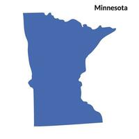 mapa de Minnesota. Minnesota mapa. Estados Unidos mapa vector