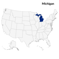 Michigan Karte. Karte von Colorado. USA Karte png