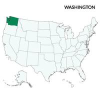 Washington Map. Map of Washington. USA map vector