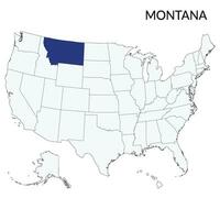 Montana map. Map of Nevada. USA map vector