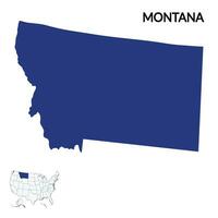 Montana map. Map of Nevada. USA map vector