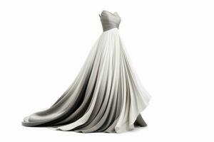 ai generative wedding dress isolated on white background. 3d rendering. photo