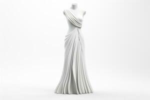 ai generative Wedding dress on a mannequin. 3d rendering photo