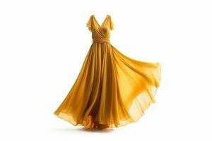 ai generative Wedding dress isolated on the white background. 3d rendering. photo