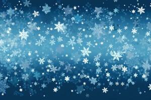 a background with scattered snowflakes and snowflakes photo