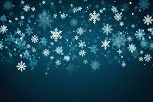 a background with scattered snowflakes and snowflakes photo