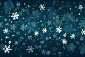 a background with scattered snowflakes and snowflakes photo