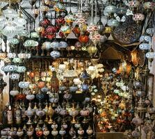 a store filled with lots of lamps and other items photo