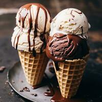 Chocolate with Ice Cream photo