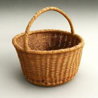 clean basket image. ai generated photo