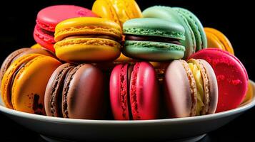 Gourmet Sweets Luxurious Macaron Bakery and Dessert Presentation AI Generated photo