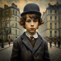 Montmartre's Spirited Child A Generative Tribute to Francisque Poulbot photo