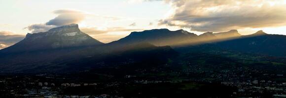 Panoramic Views of Savoie Mountains near Chambery photo