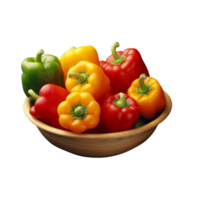 Peppers in a vessel no background png