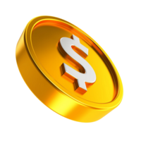 3d oro moneda No antecedentes png