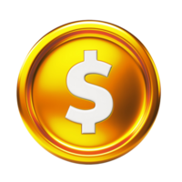 3d gold coin no background png