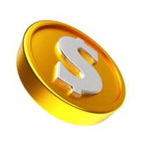 3d gold coin no background png