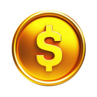 3d gold coin no background png