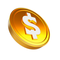 3d gold coin no background png