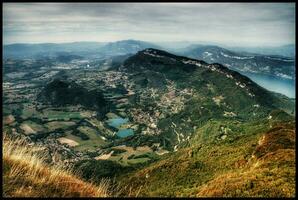 Saboya otoño majestad lago borgoña montaña ver desde abolladura du charla foto