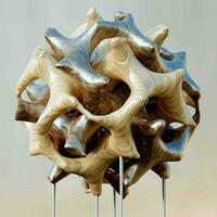 Abstract Modern Sculpture Geometric Topologies in 3D photo