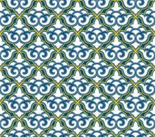 resumen floral sin costura modelo. florecer embaldosado oriental étnico antecedentes. Arábica ornamento con asiático flor motivo. bueno para tela, textil, fondo de pantalla o paquete antecedentes diseño. vector