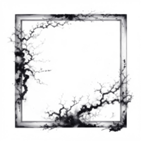 Japanese Style Link Art Border Frame Ai Generative png