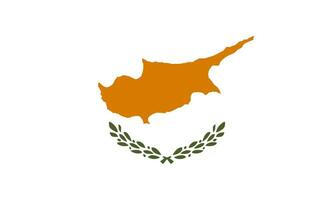 Flag of the island of Cyprus. Cypriot flag. Flat illustration, vector