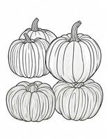 pumpkin coloring page for halloween or thanksgiving photo