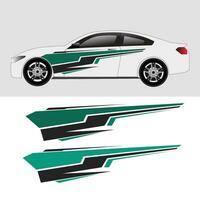 car body wrap vinyl livery decal vector design. white car decal