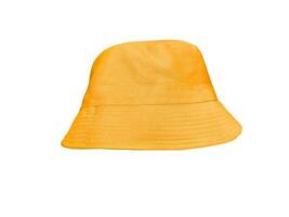 orange bucket hat Isolated on a white background photo