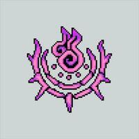 Pixel art illustration magic spell. Pixelated Magic spell. Magical witch wizard spell portal icon pixelated for the pixel art game and icon for website and video game. old school retro. vector