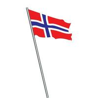 icono de la bandera de noruega vector