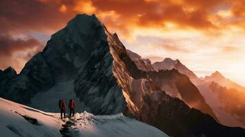 Mountain climber illustration background photo