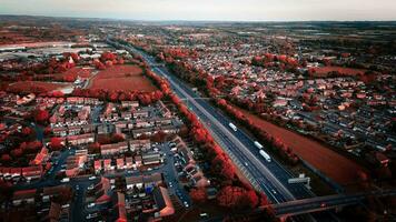 urbano conectividad aéreo Disparo de Autopista y puente video