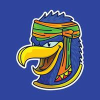 Mascot Logo Sticker Eagle Art Illustration vector