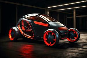 Futuristic Electric Car The Intersection of Design and AI photo