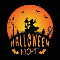 Halloween night tshirt design.eps vector