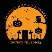 clothes make a statement Costumes tell a story halloween.eps vector