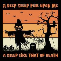 A Deep sleep Fell upon me halloween tshirt design.eps vector