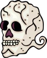 Funny halloween skull isolated on white vector