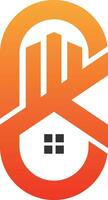 Real Estate Letter K logo vector