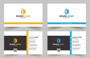 Modern business card design template, corporate business card template, Clean professional business card vector