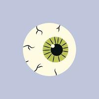 Cartoon Halloween eyeball vector