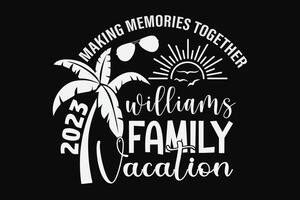 Making Memories Together Family Vacation T-Shirt Design vector